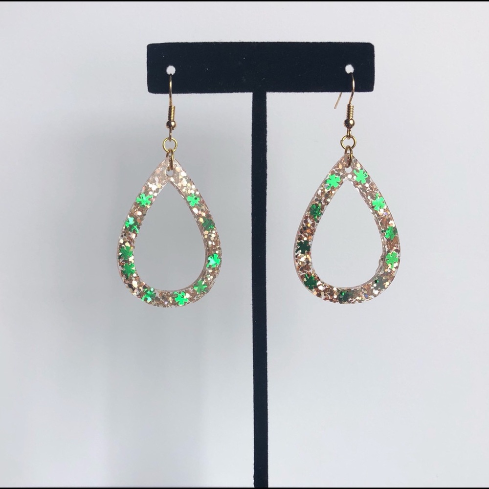 St Patrick’s day earrings